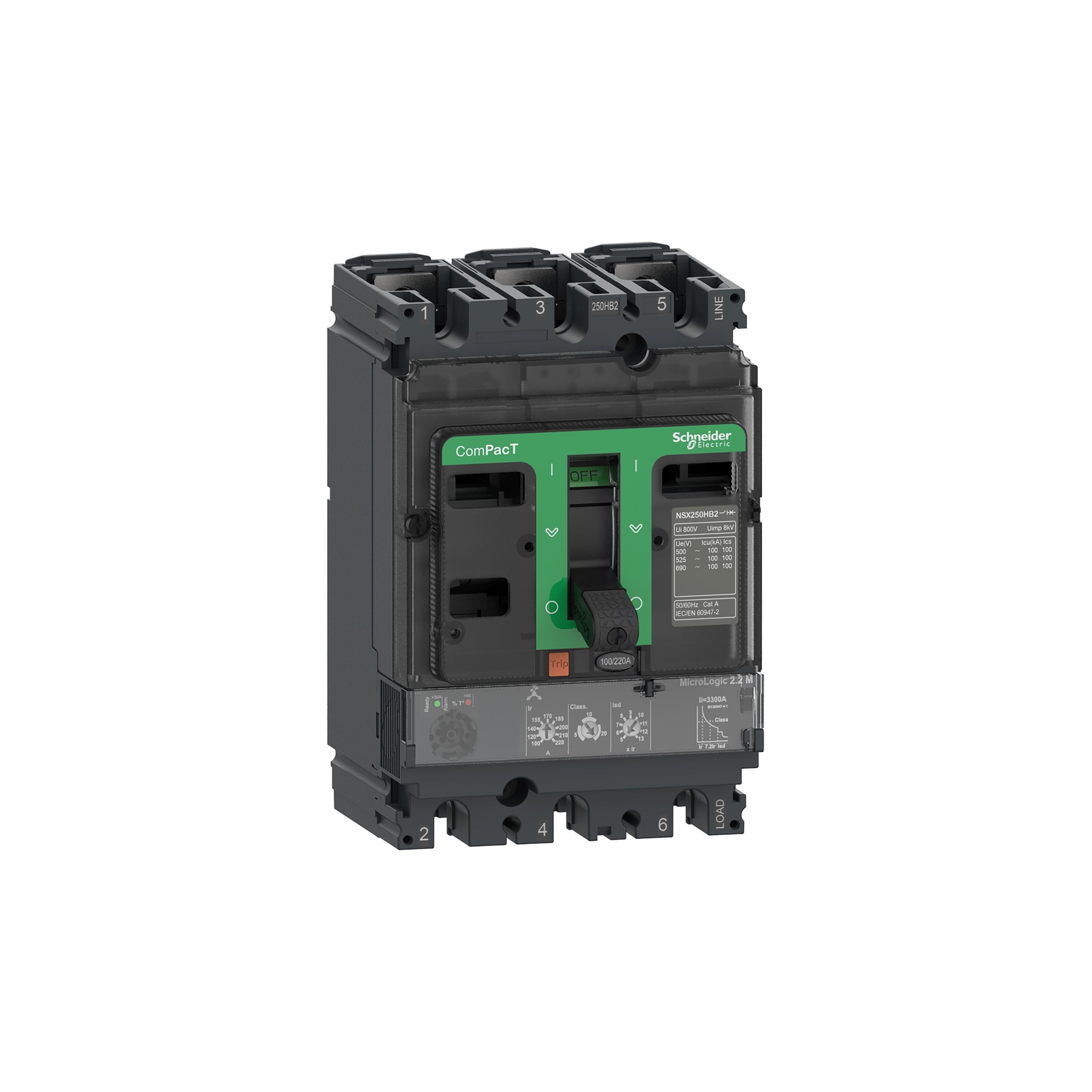 Interruptor caja moldeada 3x220A Compact NSX C25H32M220 Schneider — Schneider