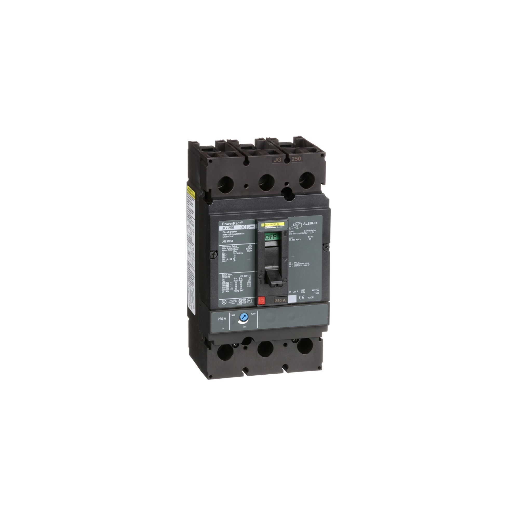 Interruptor Caja Moldeada UL Powerpact Jgl Termomagnetico 250A 3P 35kA JGL36250 — Schneider Electric — Schneider Electric