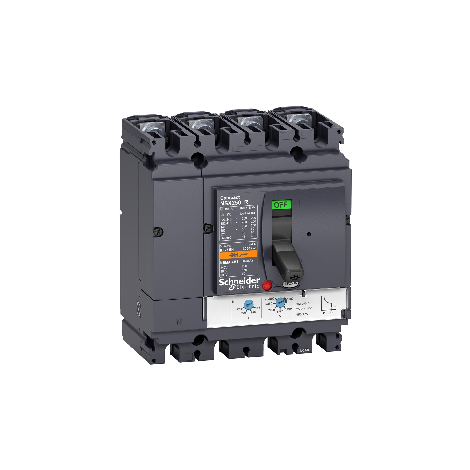 Interruptor caja moldeada 4x200A 250kA LV 43347759 Schneider — Schneider