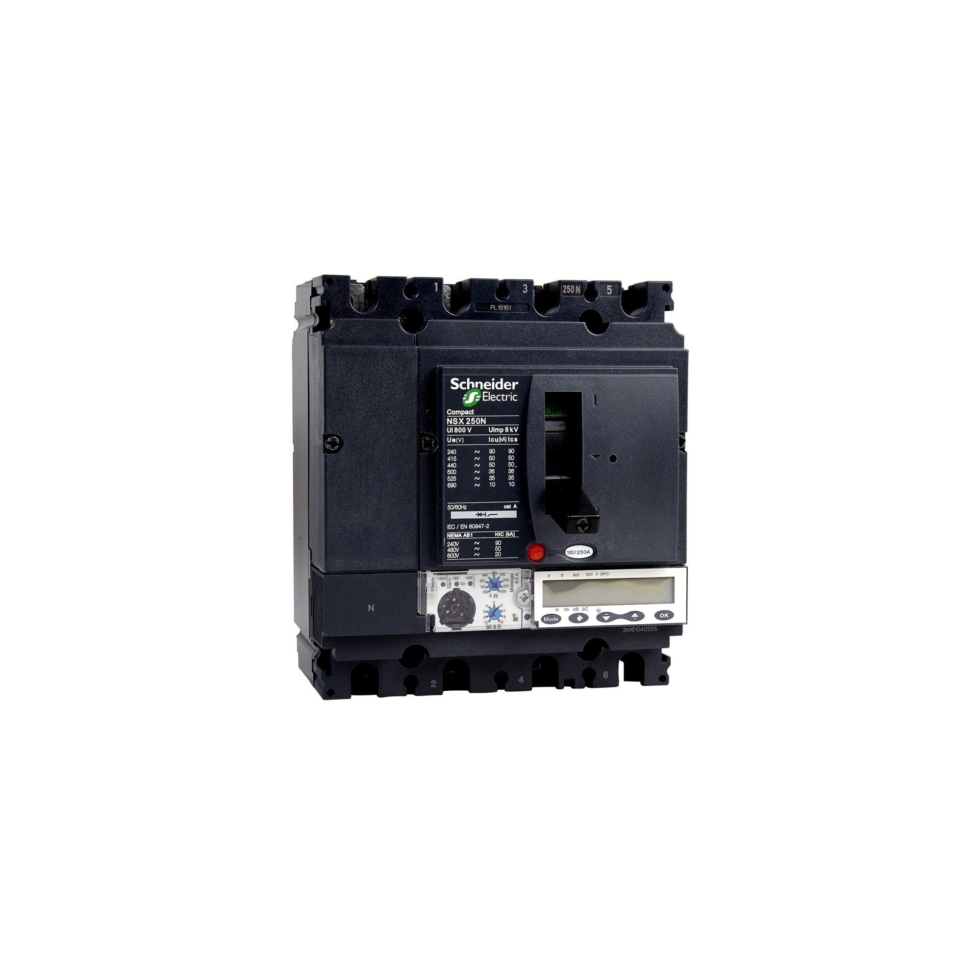 Interruptor caja moldeada 4x250A 415V 25kA LV M5.2A Schneider — Schneider
