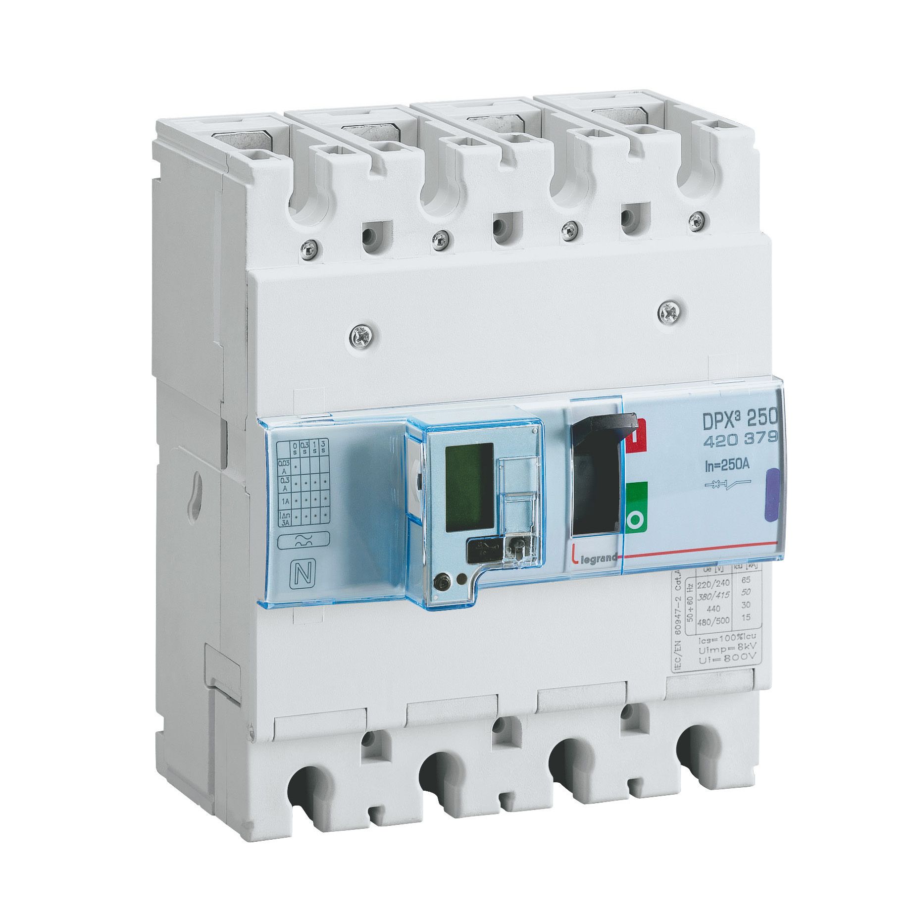 Interruptor caja moldeada 4x250A 50kA 420379 Legrand — Legrand