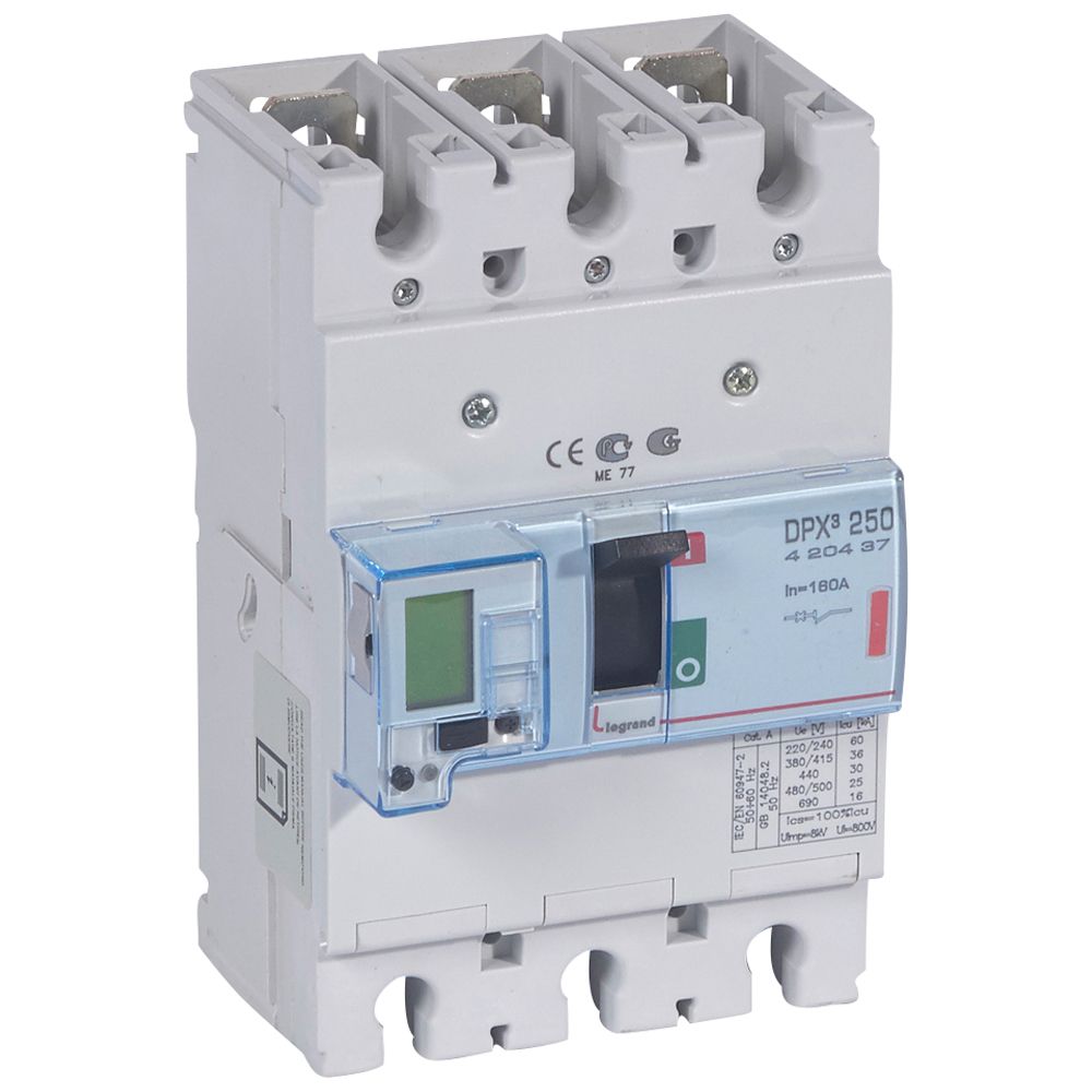 Caja Moldeada Disyuntor TERMOMAGNETICO250ELEC+MED3x160A36kA 420437 — Legrand — Legrand