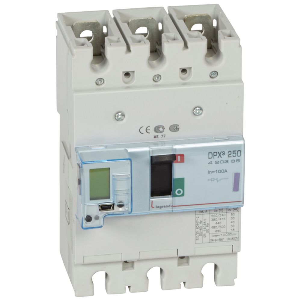 CAJA MOLDEADA DISYUNTOR termomagnético 250 ELEC 3X100A 50KA 420365 Legrand — Legrand