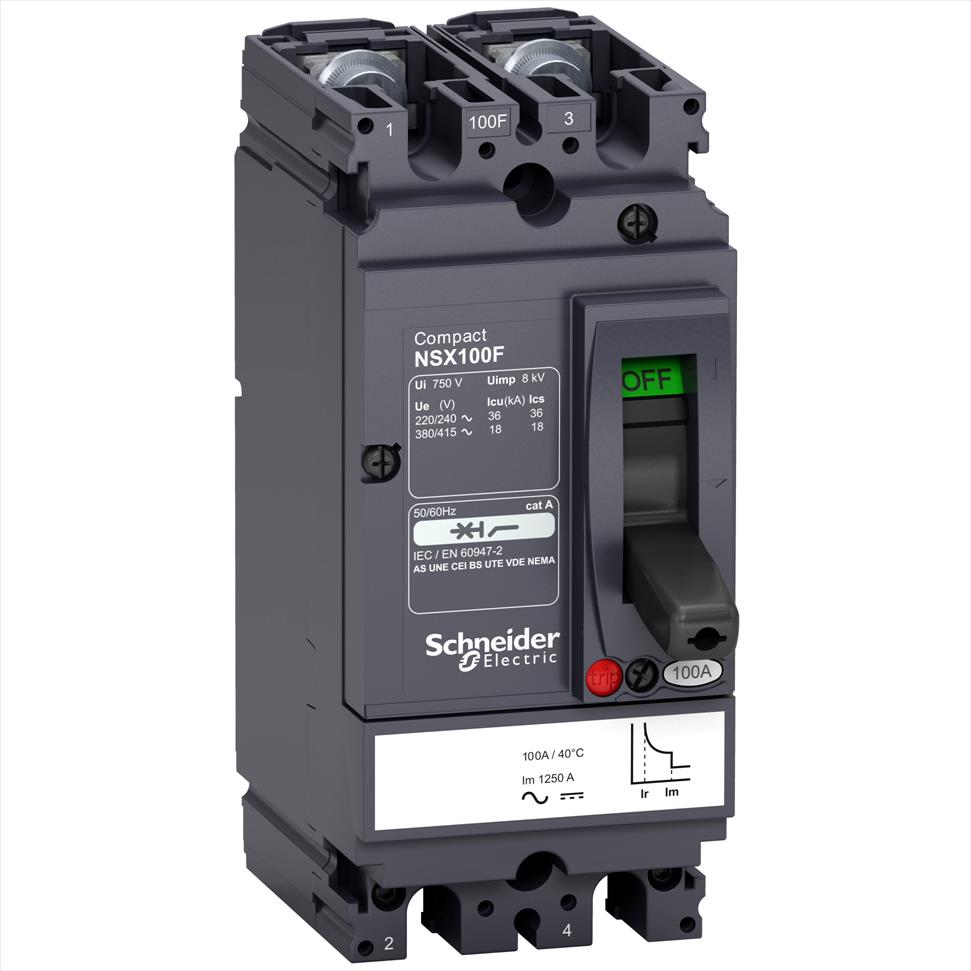 Interruptor caja moldeada 2x30A 36kA COMPACT NSX — Regulable 43859559 Schneider — Schneider
