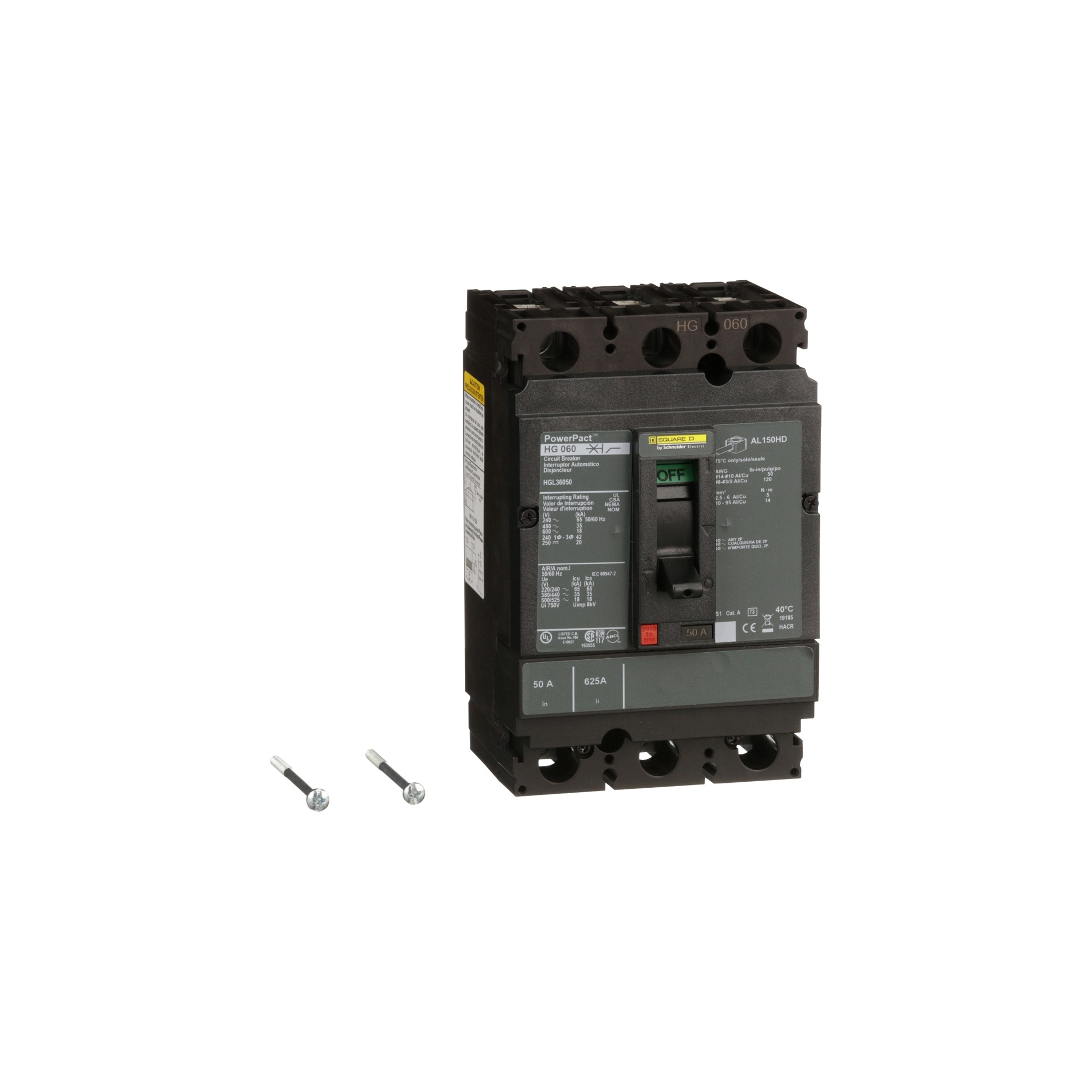 Interruptor Caja Moldeada UL Powerpact Hgl Termomagnetico 50A 3P 35kA HGL36050 — Schneider Electric — Schneider Electric