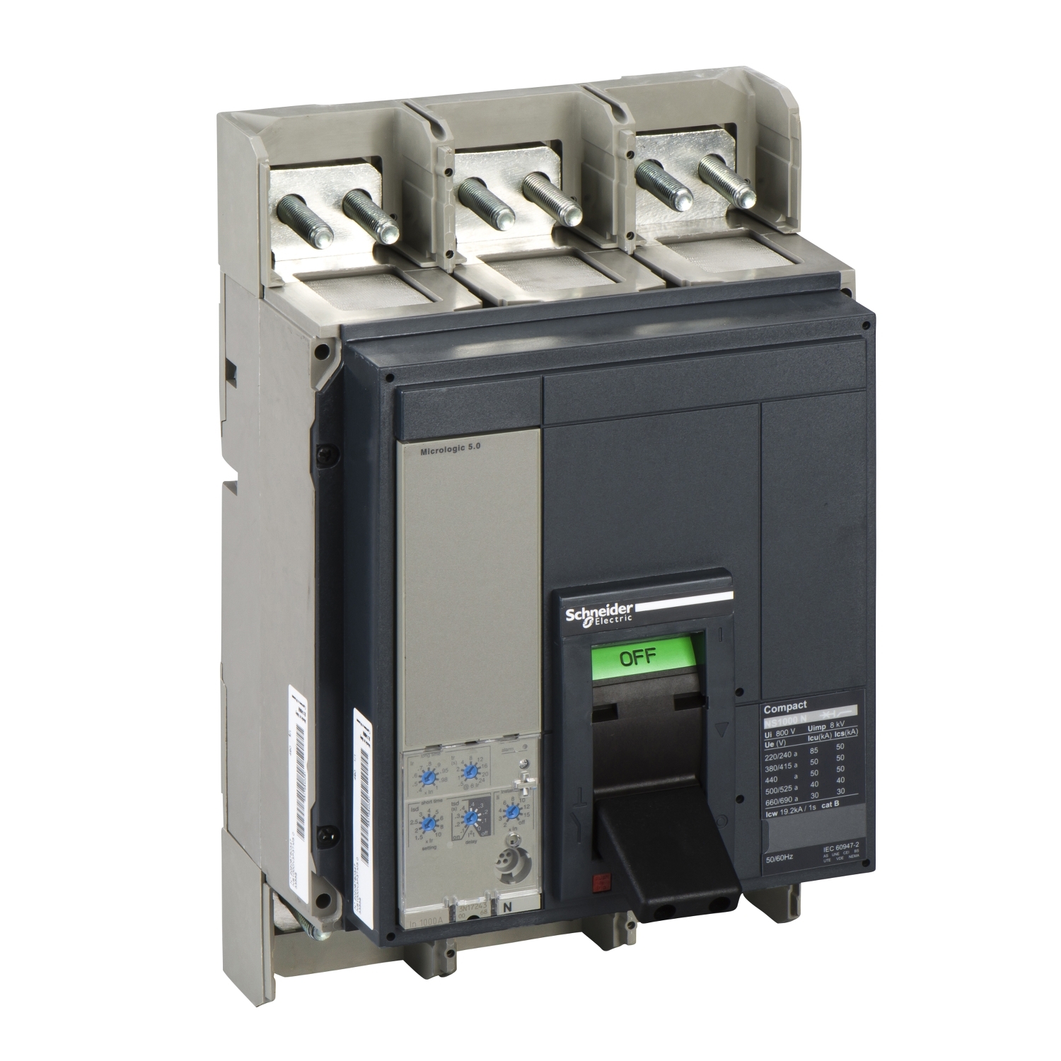 Interruptor caja moldeada 3x400A 50kA NS1000N Schneider — Schneider