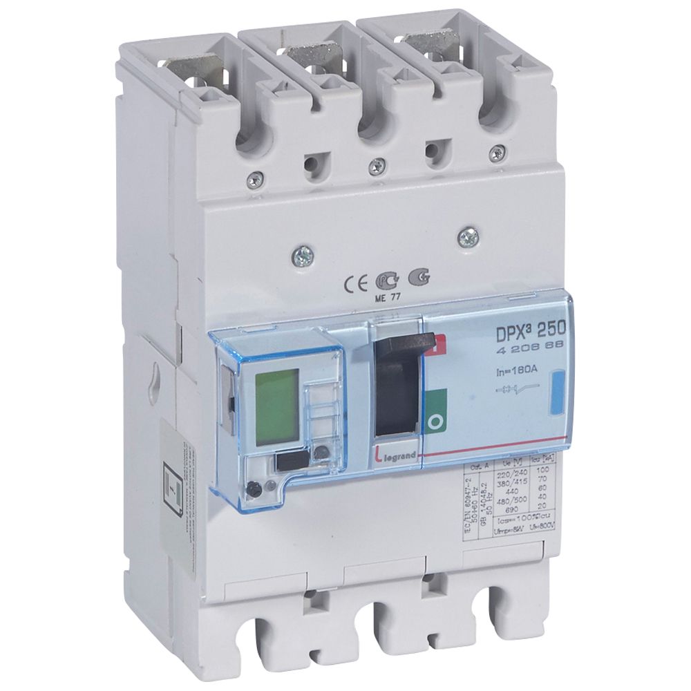 Caja Moldeada Disyuntor TERMOMAGNETICO250ELEC+MED3x160A70kA 420668 — Legrand — Legrand