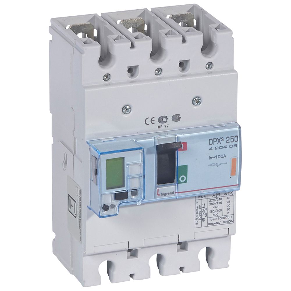 Caja Moldeada Disyuntor TERMOMAGNETICO250ELEC+MED3x100A25kA 420405 — Legrand — Legrand