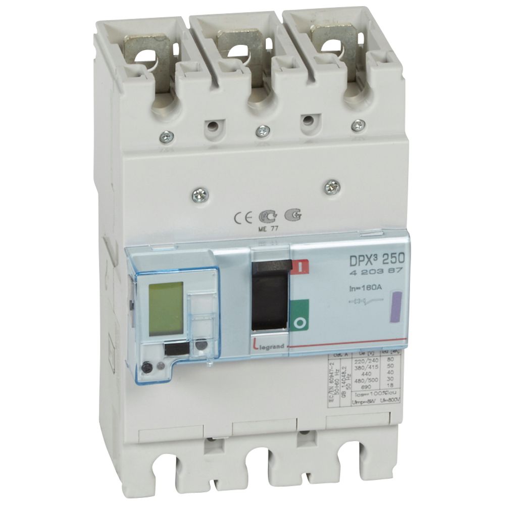 CAJA MOLDEADA DISYUNTOR termomagnético 250 ELEC 3X160A 50KA 420367 Legrand — Legrand