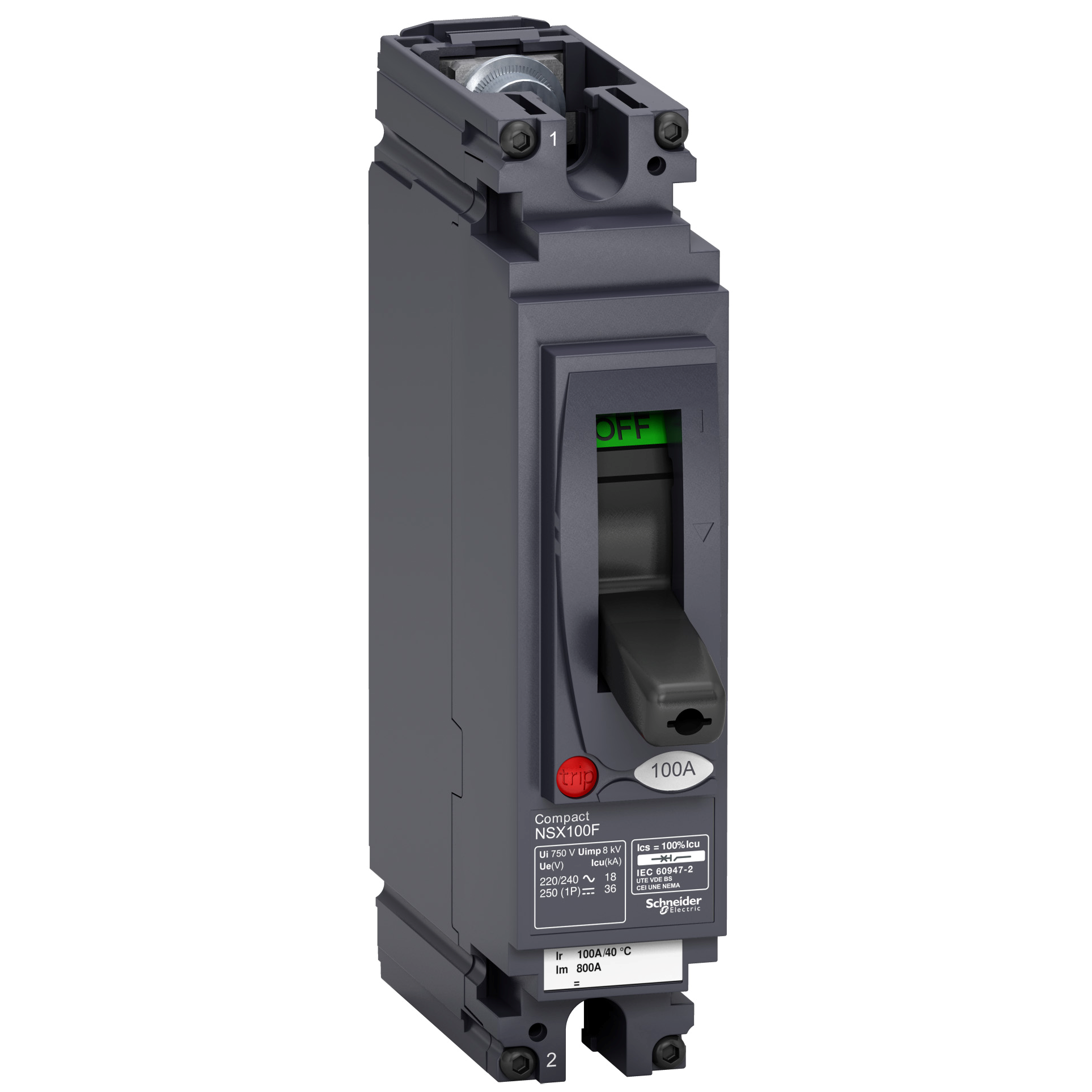 Interruptor caja moldeada 3x16A 36kA COMPACT NSX — Regulable 43856259 Schneider — Schneider