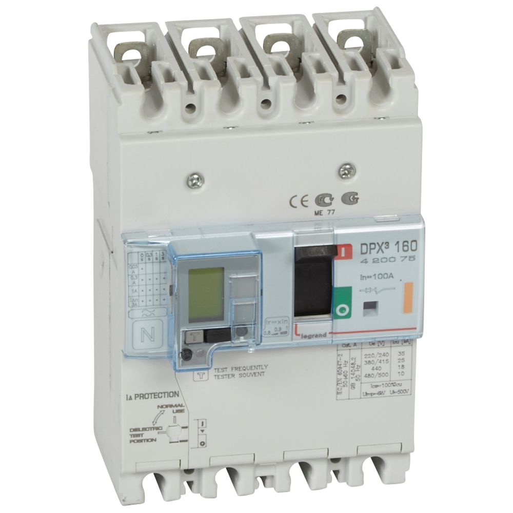 Interruptor caja moldeada 4x100A 25kA DPX3 420075 Legrand — Legrand