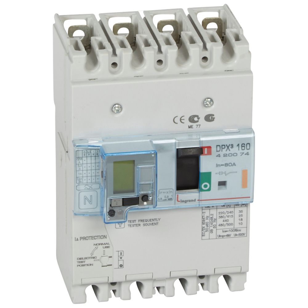 Interruptor caja moldeada 4x80A 25kA DPX3 420074 Legrand — Legrand