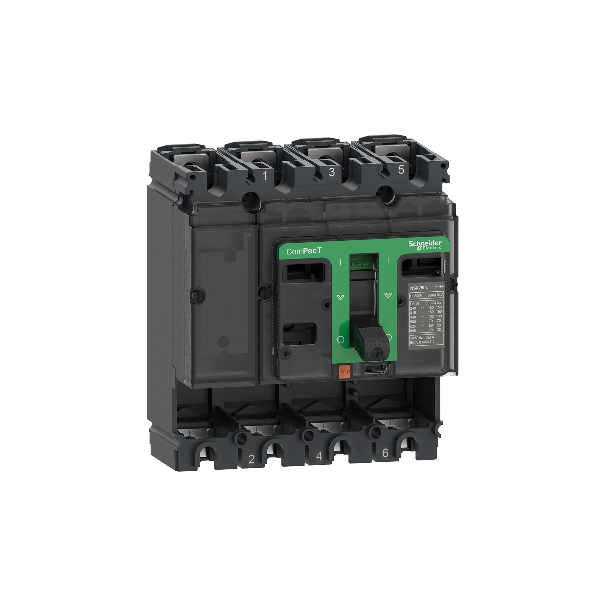 Interruptor caja moldeada 4x100A ComPacT NSX C10H4 Schneider — Schneider Electric
