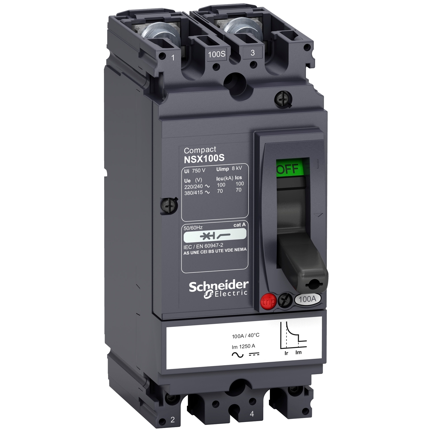 Interruptor caja moldeada 3P NSX100 TM50D Schneider — Schneider