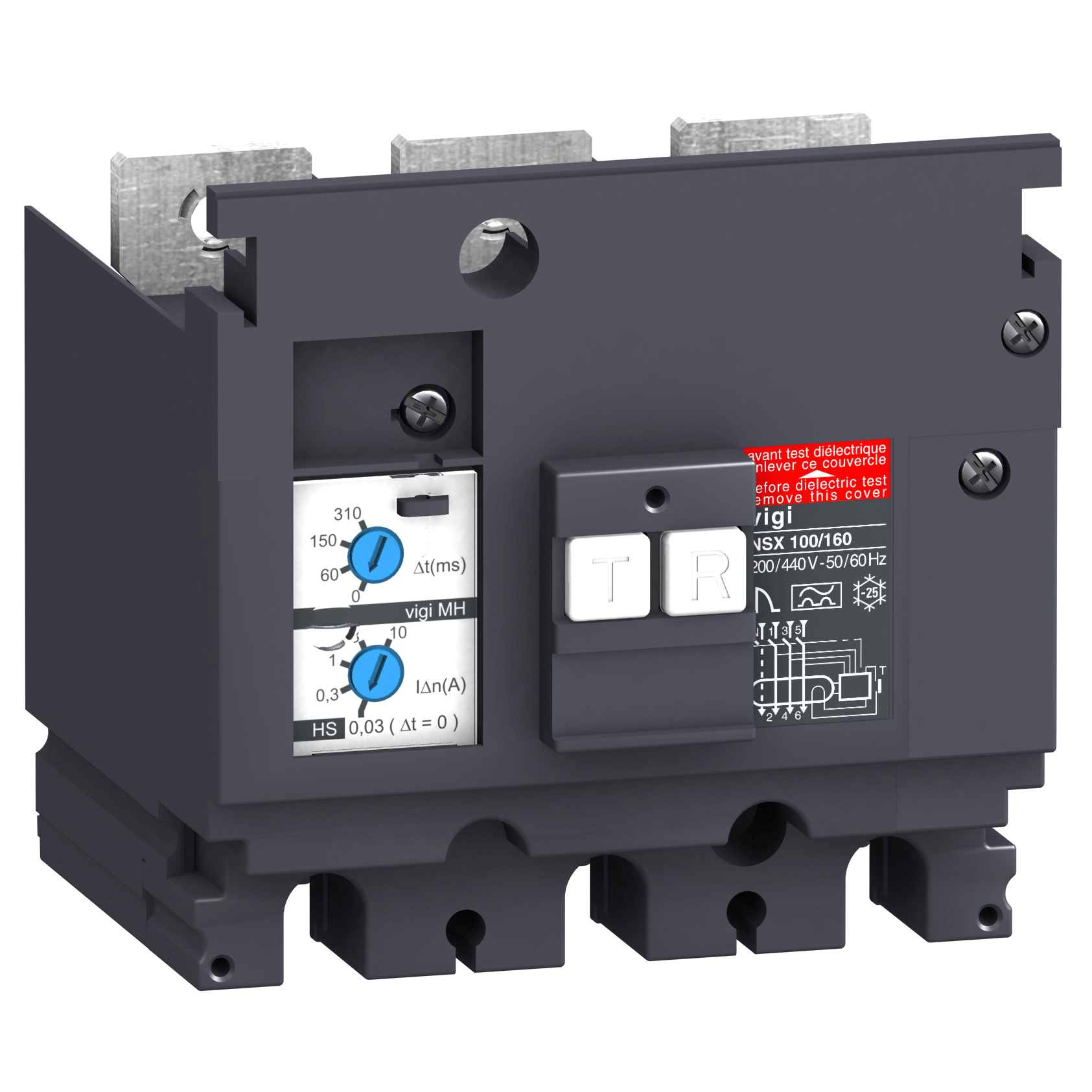 Interruptor caja moldeada 3P 440-550V NSX100 — Vigi (con diferencial) 440-550V Schneider — Schneider
