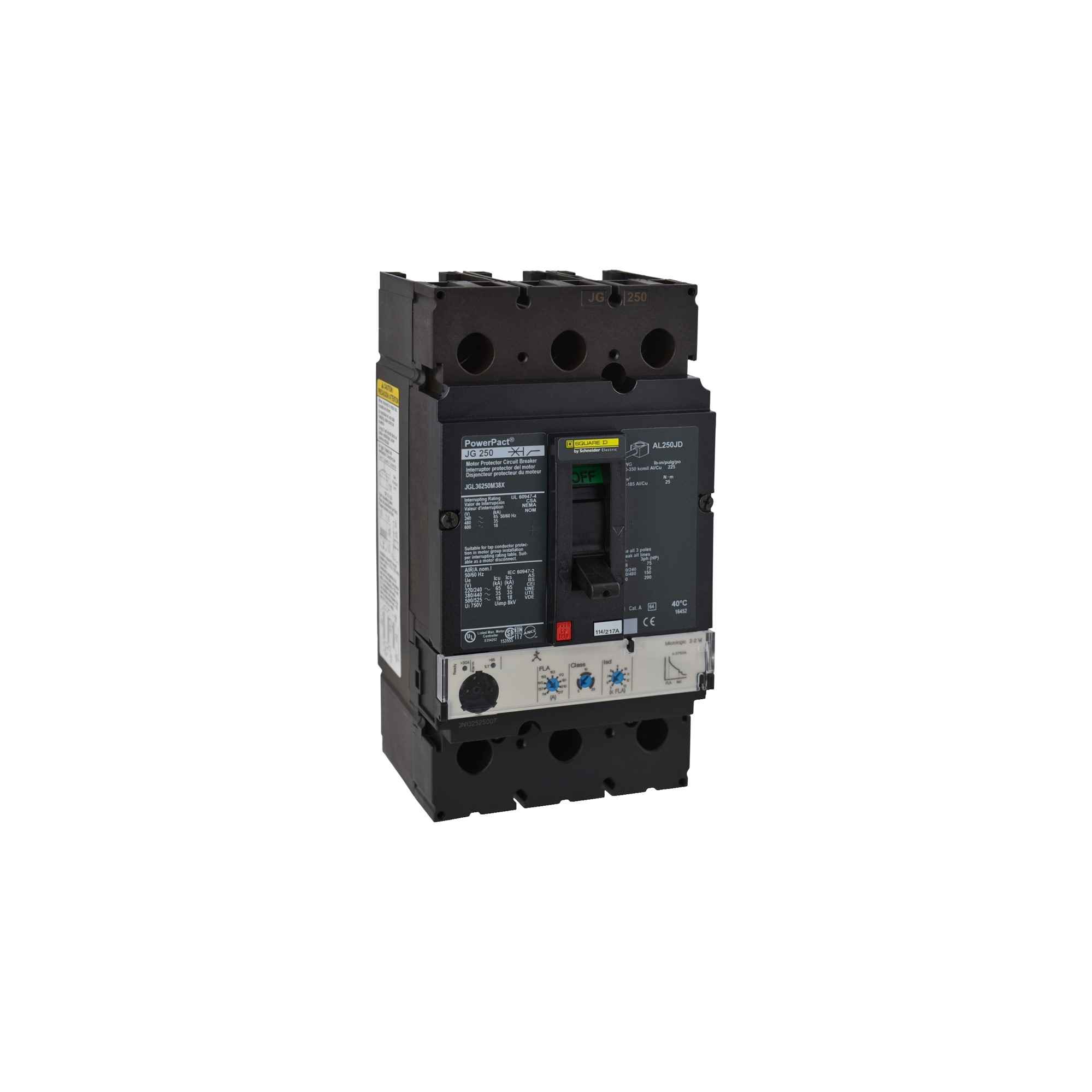 Interruptor Caja Moldeada Li Powerpact Jgl Magnetico 250A 3P 65kA JGL36250M38X — Schneider Electric — Schneider Electric