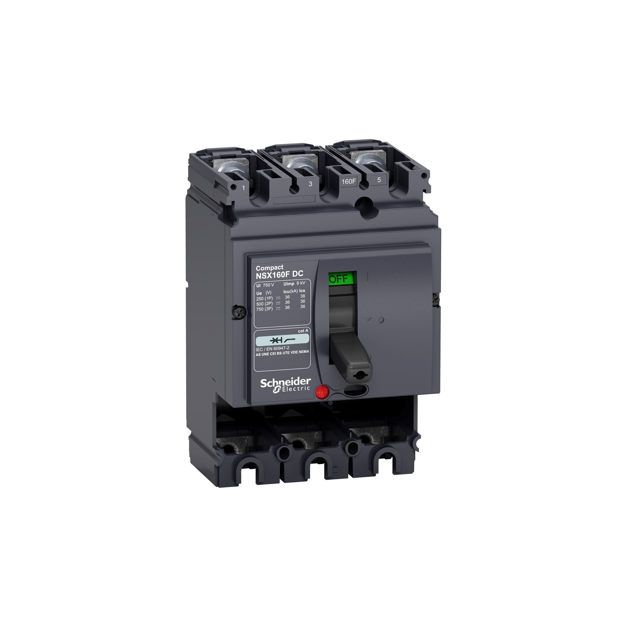 Interruptor caja moldeada 3x160A 36kA COMPACT NSX 43810359 Schneider — Schneider
