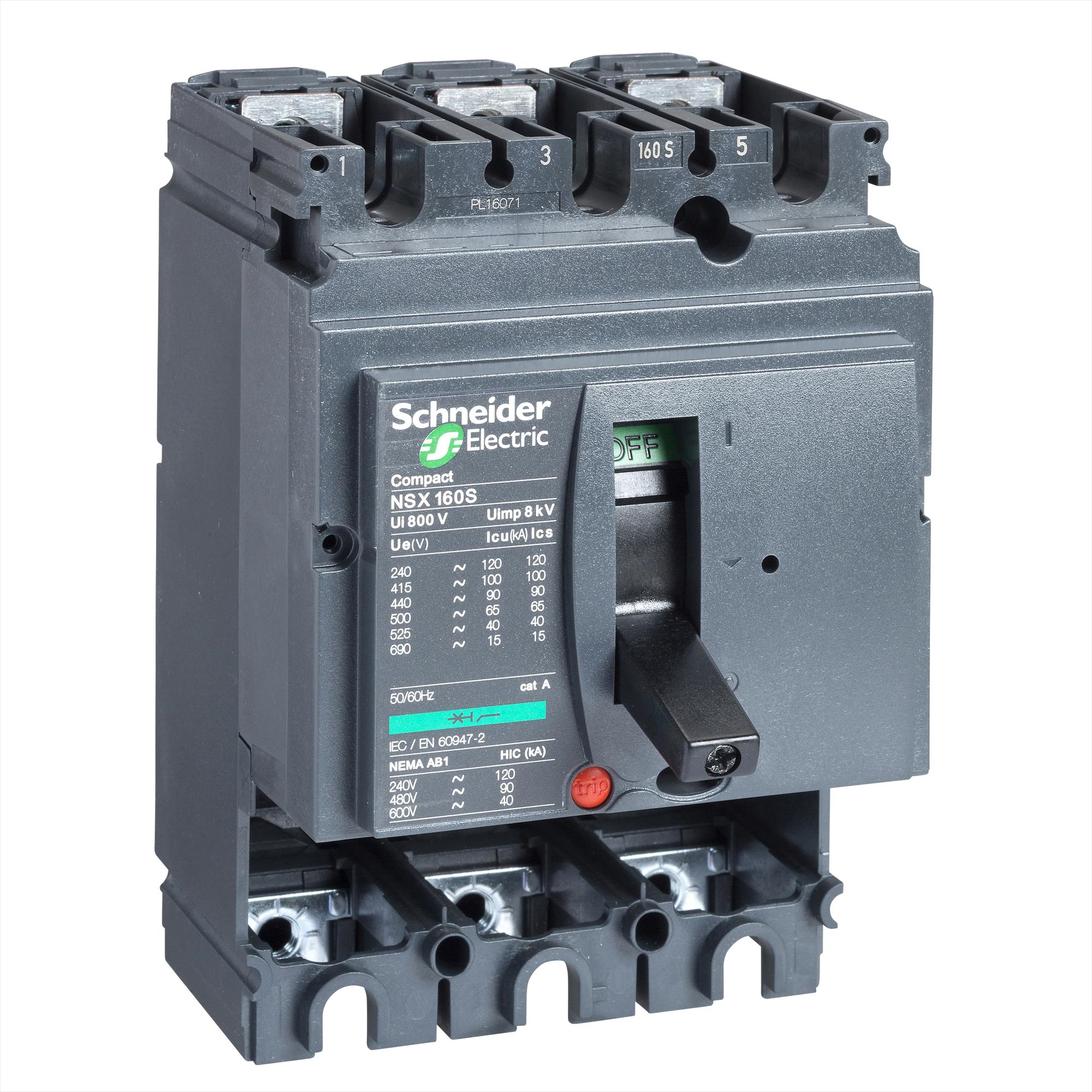 Interruptor caja moldeada 3x160A 415V 150kA LV 43040559 Schneider — Schneider