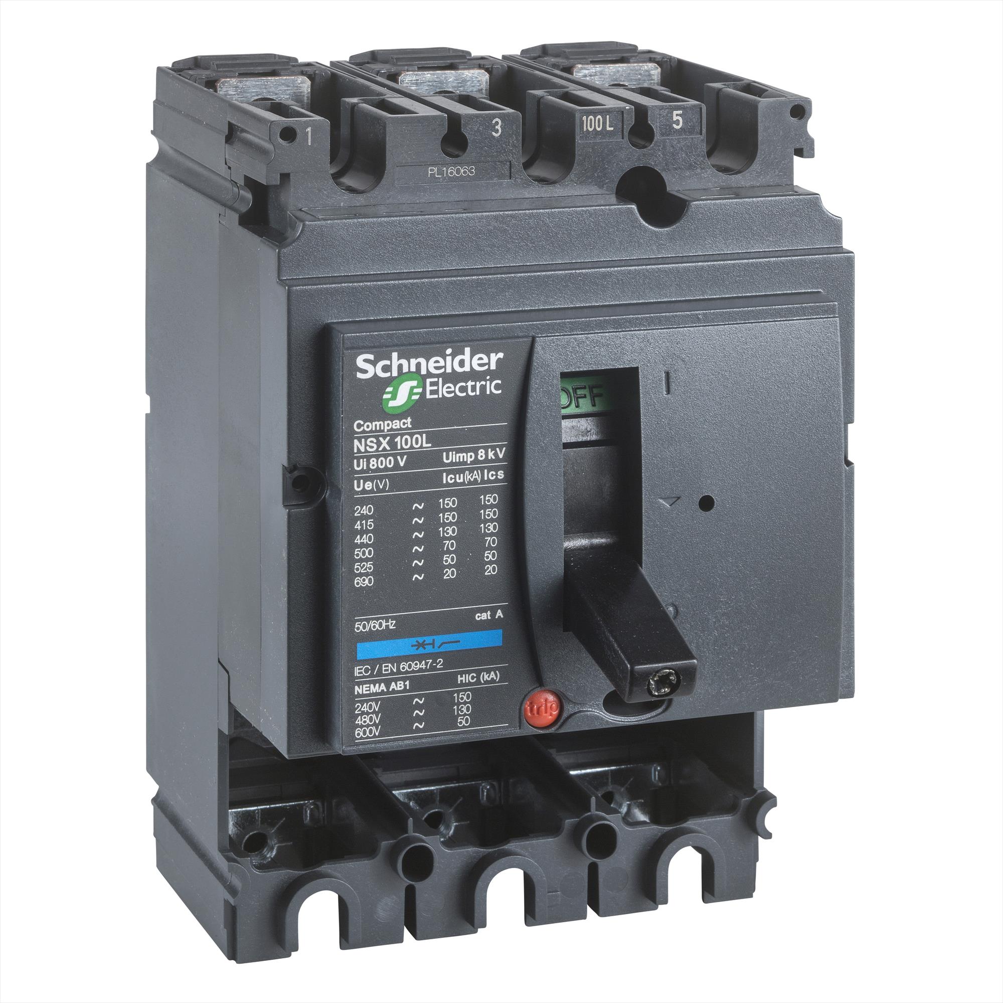 Interruptor caja moldeada 3P 70kA COMPACT NSX 42900459 Schneider — Schneider