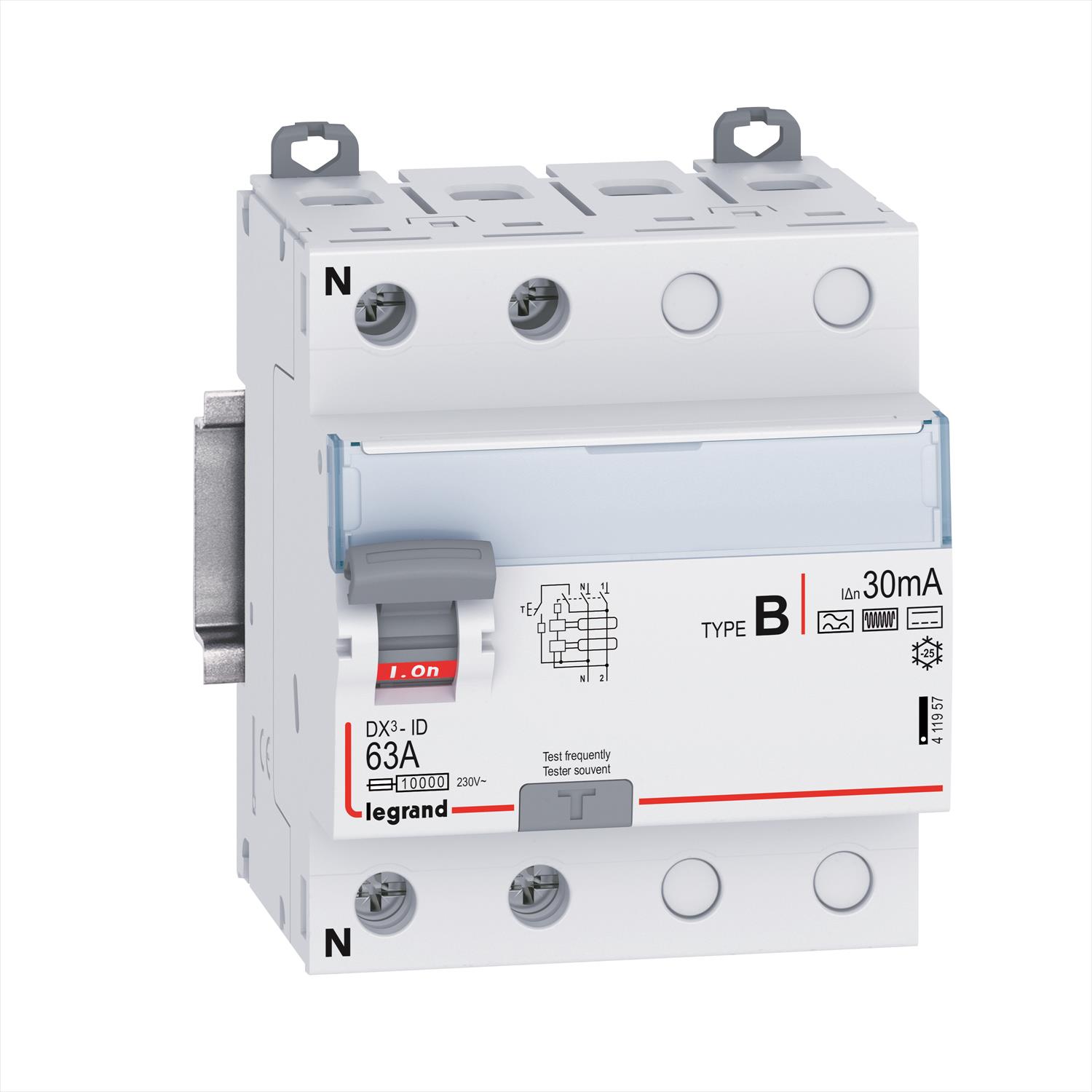 Interruptor Diferencial Dx- 2P 230V 63A Tipob 30mA 411957 — Legrand — Legrand