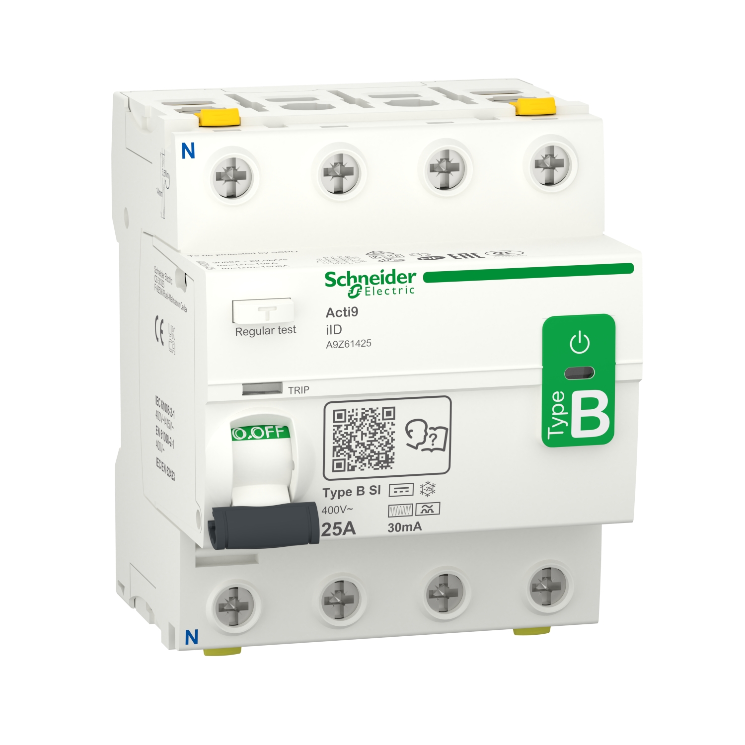 Interruptor DIFERENCIAL 4x25A 30mA TIPO B-SI A9Z61425 Schneider Electric — Schneider Electric