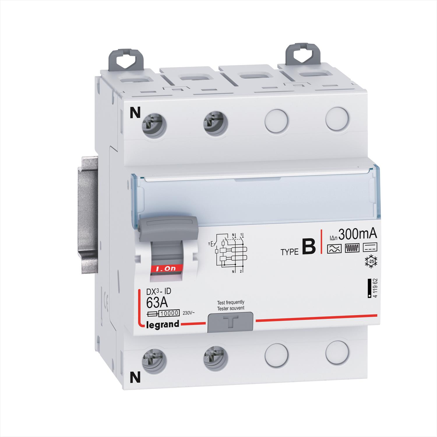 Interruptor Diferencial Dx- 2P 230V 63A Tipob 300mA 411962 — Legrand — Legrand