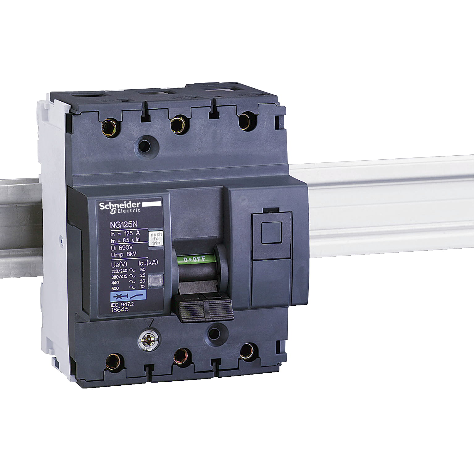 Interruptor automático 3x63A 25kA curva C NG125N Schneider — Schneider Electric