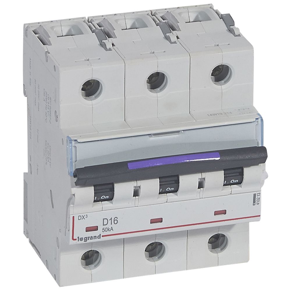 Interruptor automático 3P 50kA curva D DX3 410213 Legrand — Legrand