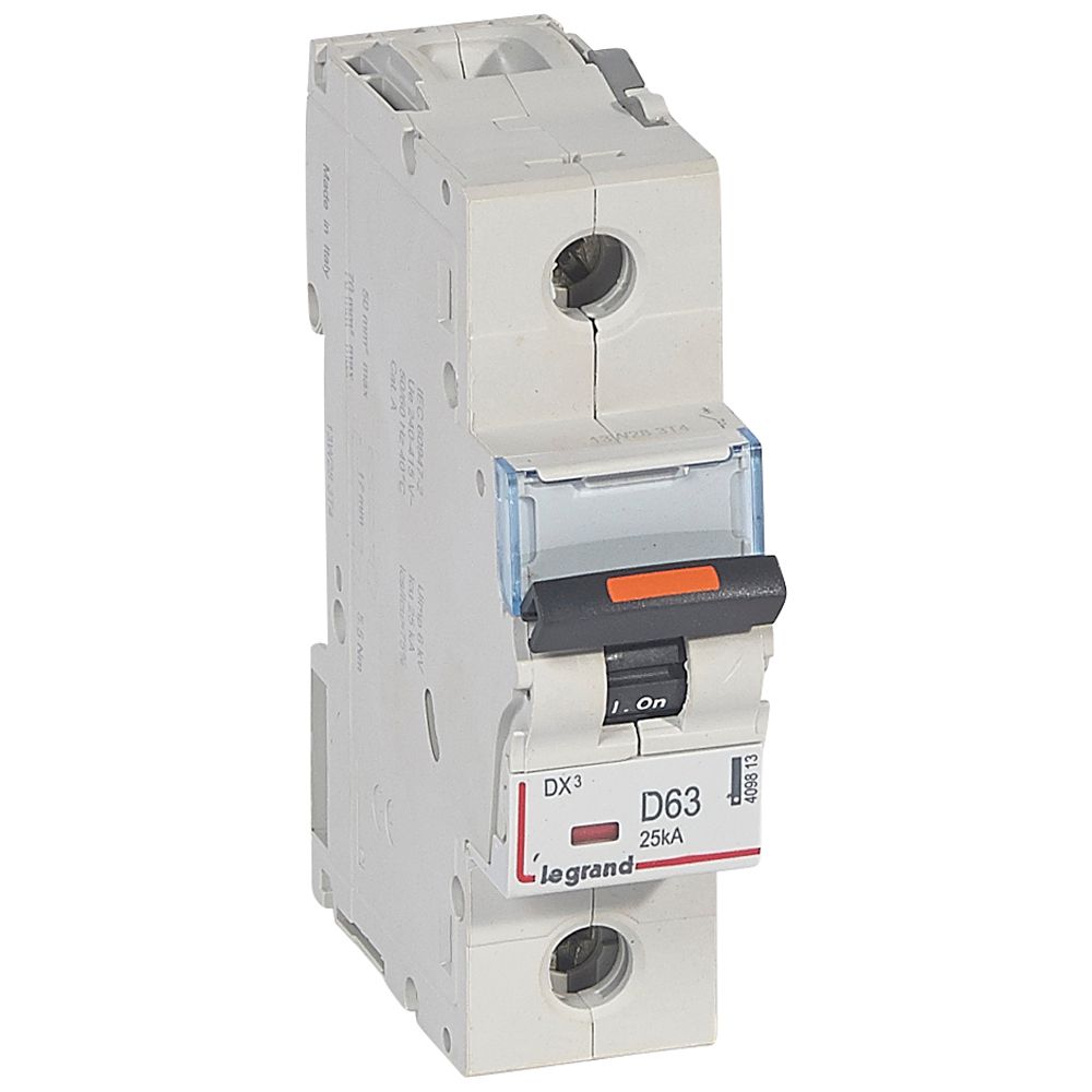 Interruptor automático 1P 25kA curva D DX3 409813 Legrand — Legrand