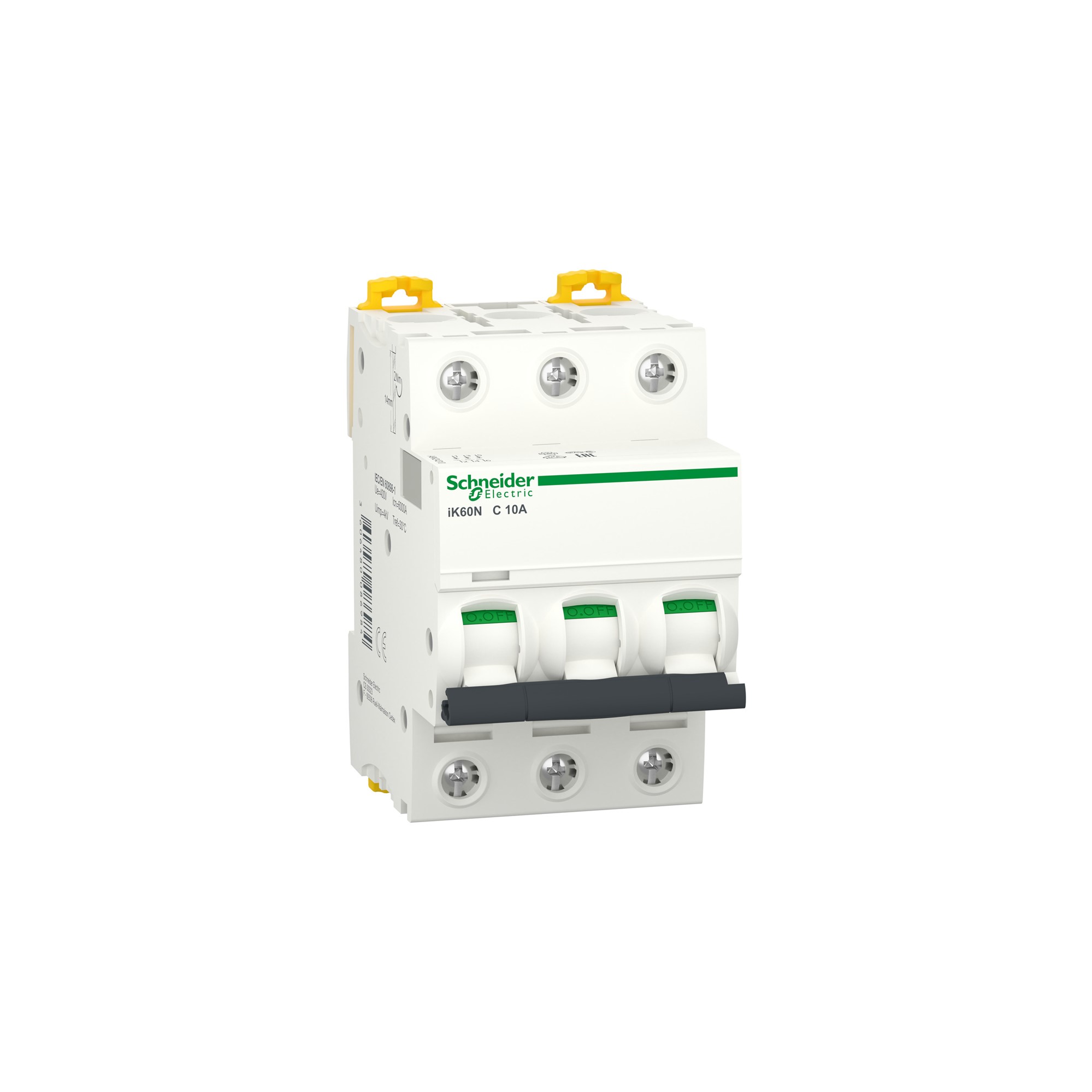 Interruptor automático 3x10A curva C A9K24310 Schneider — Schneider