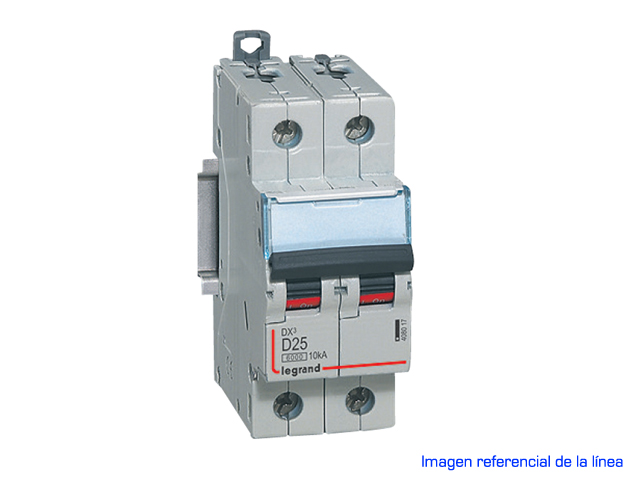 Interruptor automático 2x4A 10kA curva D DX3 408026 Legrand — Legrand