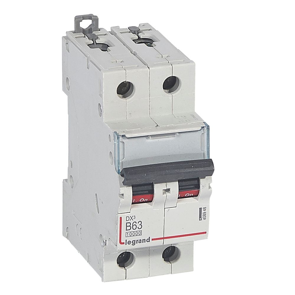 Interruptor automático 2x63A 16kA curva B DX3 408948 Legrand — Legrand