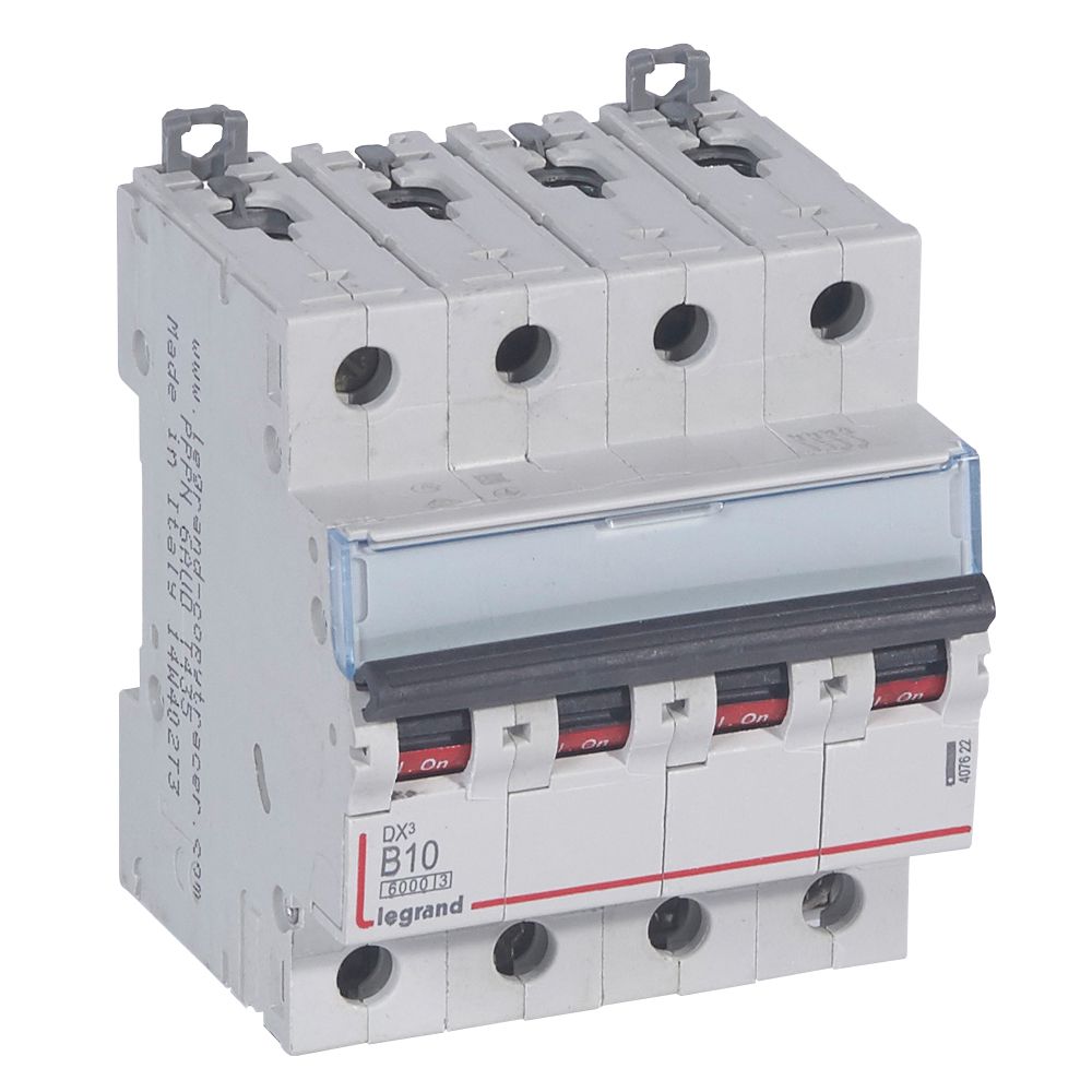 Interruptor automático 4P 10kA curva B DX3 407622 Legrand — Legrand