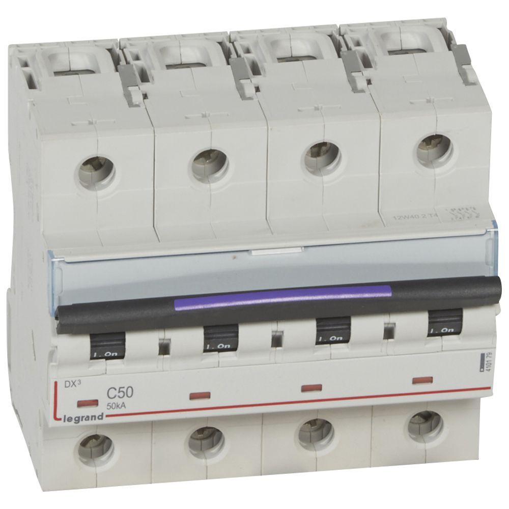 Interruptor Mgnetotermico DX3 50kA Curva C Tetrapolar 410179 — Legrand — Legrand