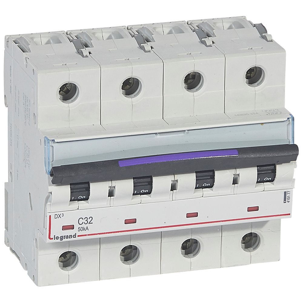 Interruptor Mgnetotermico DX3 50kA Curva C Tetrapolar 410177 — Legrand — Legrand