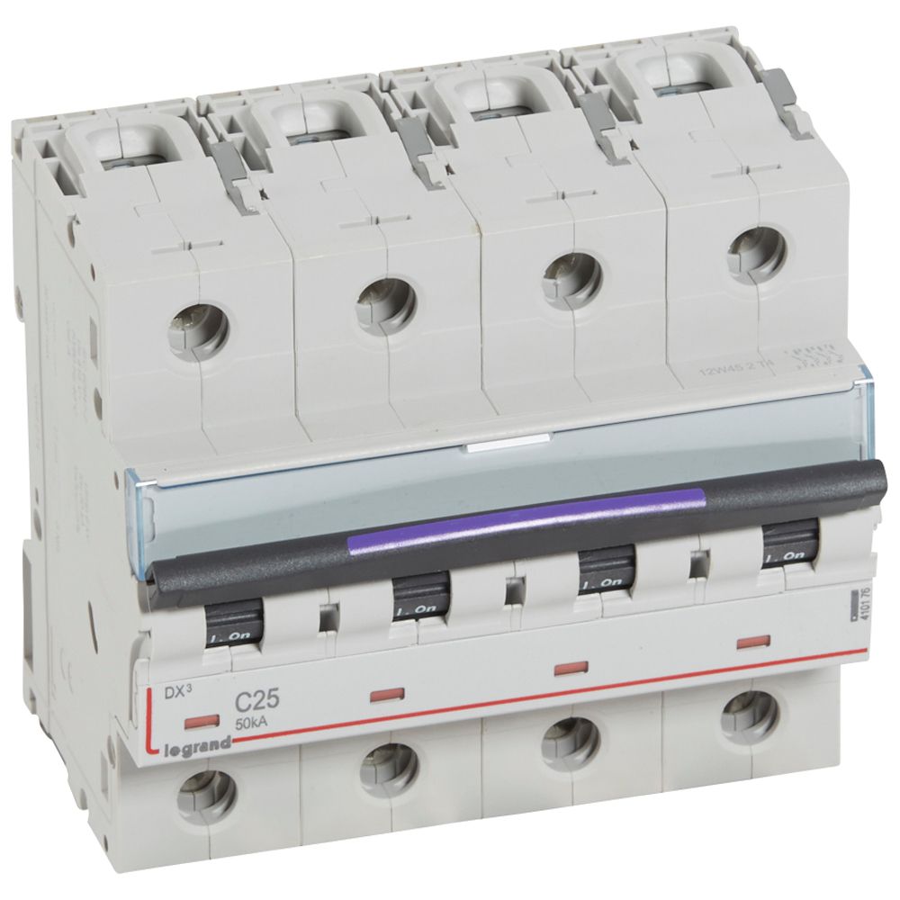 Interruptor Mgnetotermico DX3 50kA Curva C Tetrapolar 410176 — Legrand — Legrand