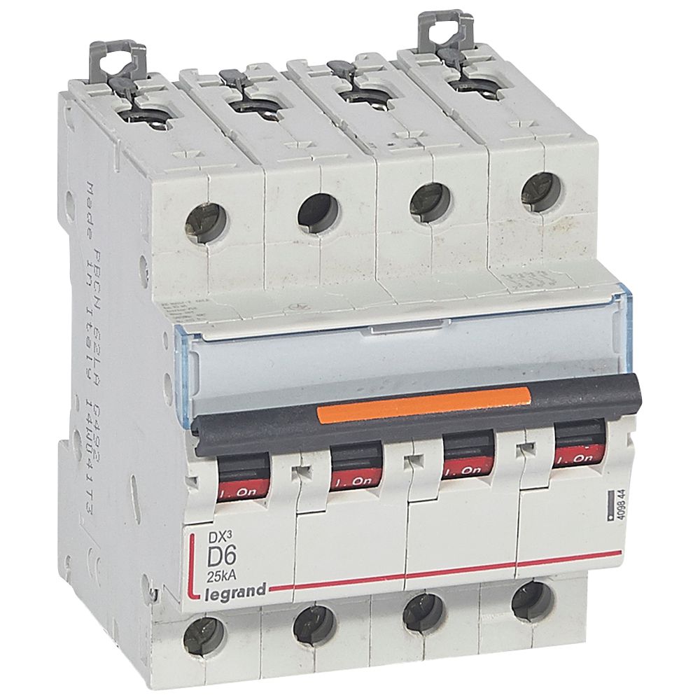 Interruptor automático 4P 25kA curva D DX3 409844 Legrand — Legrand