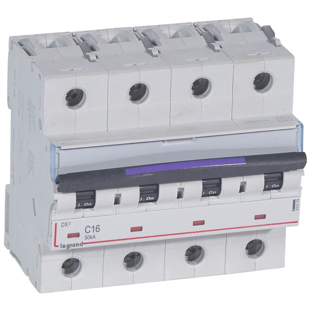 Interruptor Mgnetotermico DX3 50kA Curva C Tetrapolar 410174 — Legrand — Legrand