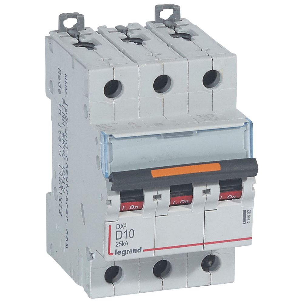 Interruptor automático 3P 25kA curva D DX3 409832 Legrand — Legrand