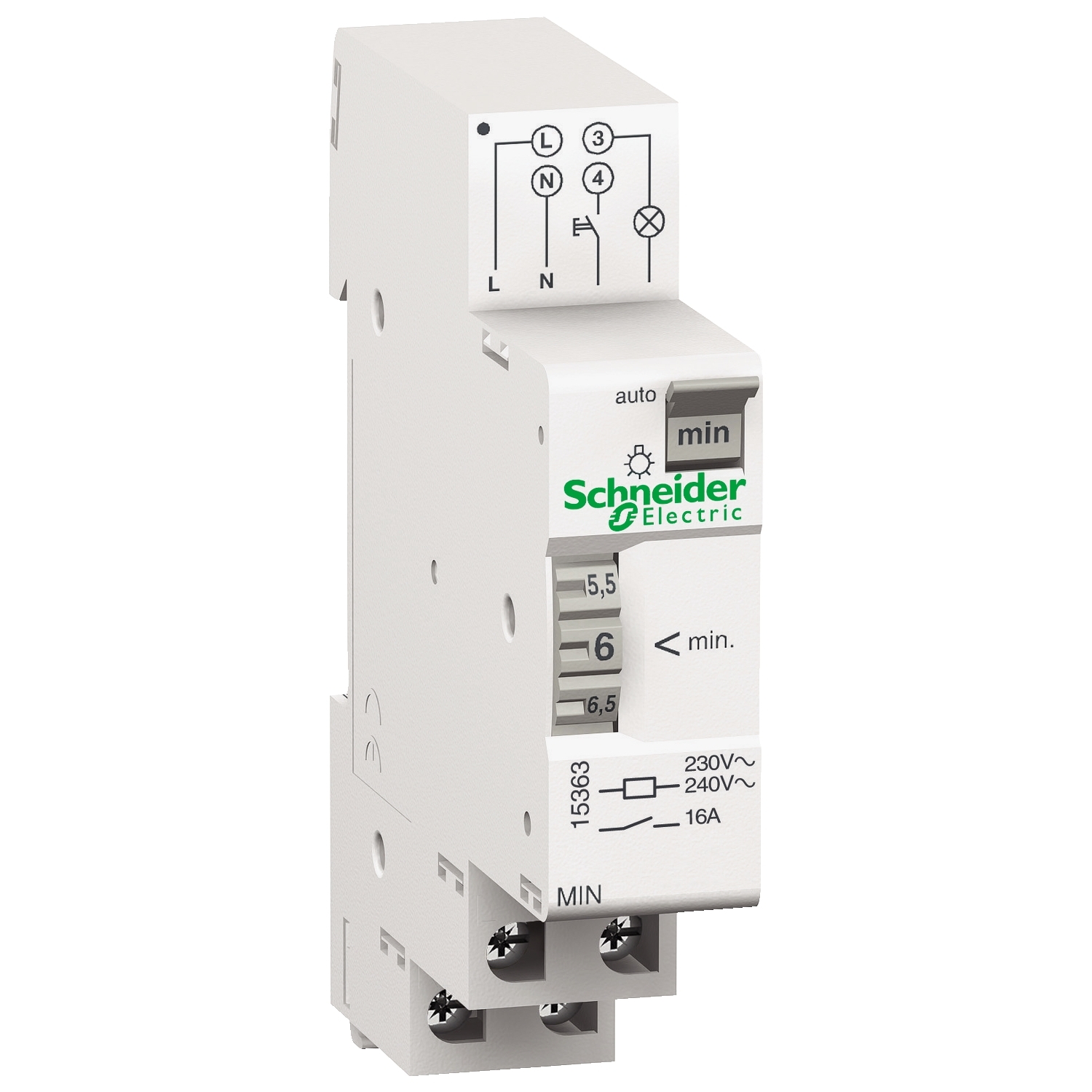 Temporizador Alumbrado 1-7 Min NA 220VAC 15363 — Schneider Electric — Schneider Electric
