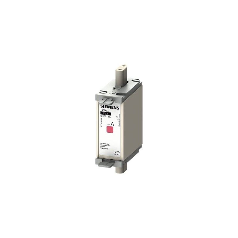 Cartucho de Fusibles NH, NH000, Entrada 10 a, Gg, Un AC 690V, Un DC 250V, Indicador Combinado 3NA6-803-6 — Siemens — Siemens