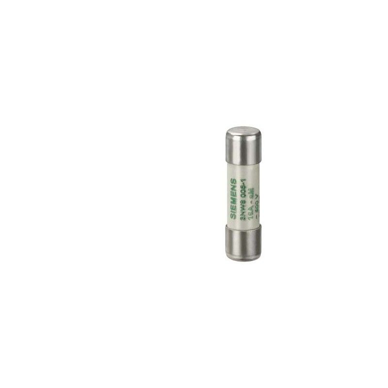 Sentron, Cartucho Fusible Cilíndrico, 10x38mm, 2 a, Am, Un AC: 500V 3NW8002-1 — Siemens — Siemens
