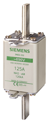 Cartucho de Fusibles NH, NH2, Entrada 400 a, Am, Un AC 690V 3ND2260 — Siemens — Siemens