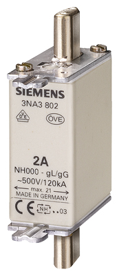 Fusible Talla NH000 16AMP 500V 3NA3805 — Siemens — Siemens