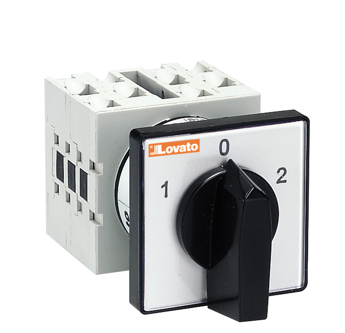 Interruptor ROTATORIO CONMUTADOR DE LINEA 1-0-2, GX1651U Lovato — Lovato