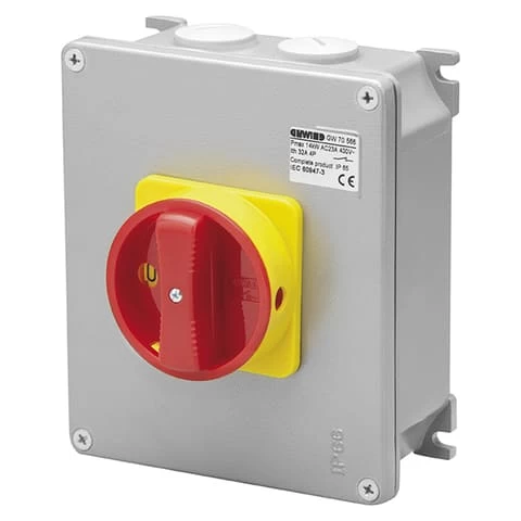 Interruptor ROTATORIO S/P MET 3P 80A IP65 M GW70572 Gewiss — Gewiss