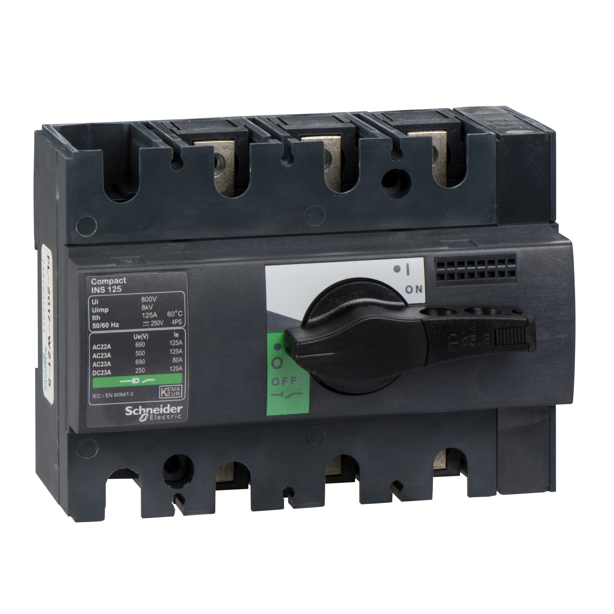 Seccionador 0-1 Ins 125A 3P Man-neg 28910 — Schneider Electric — Schneider Electric