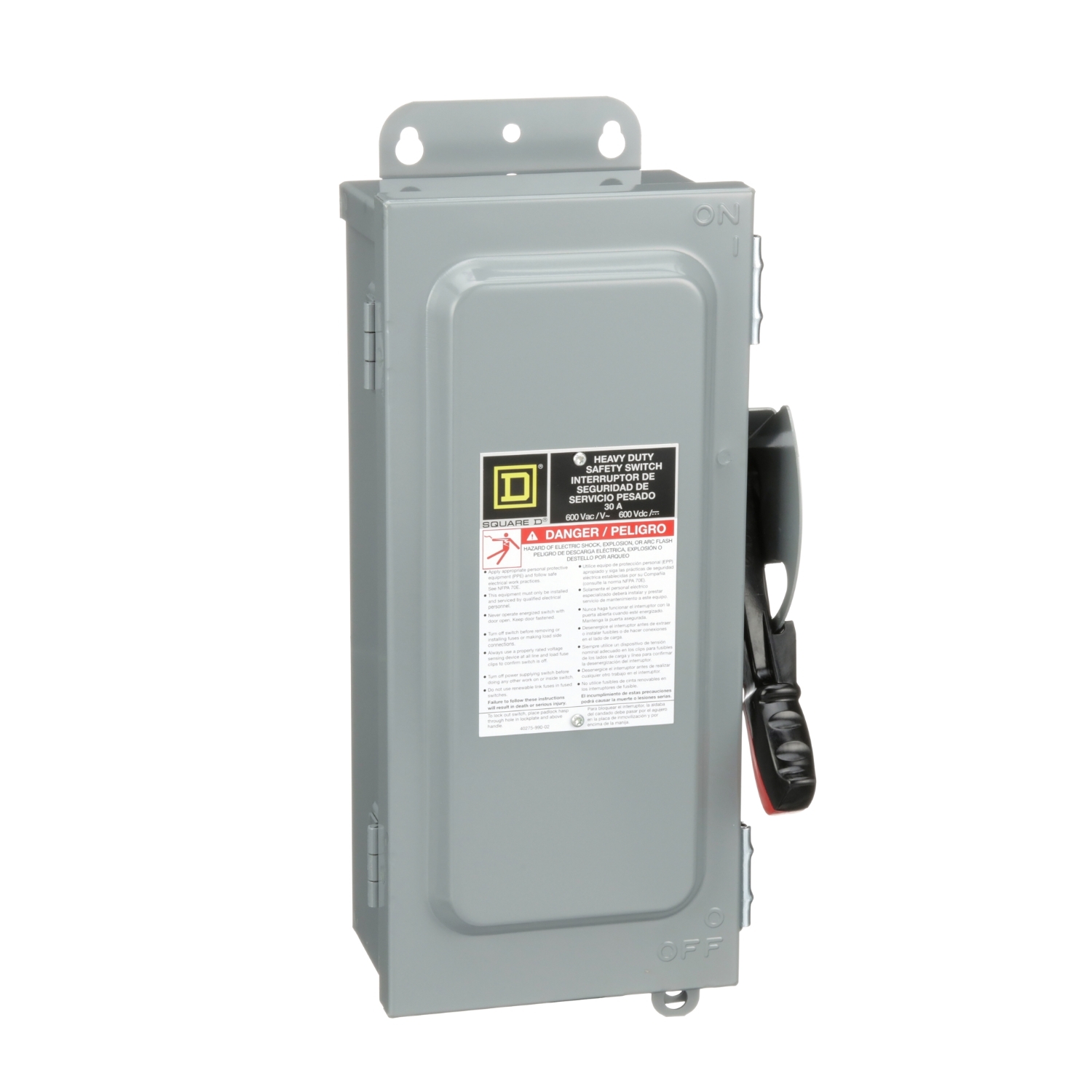 Interruptor SEGURIDAD CUCH 3x 30A NEMA12 H/DUTY HU361AWK Schneider Electric — Schneider Electric