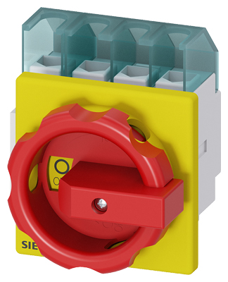Sentron, Interruptor-seccionador 3LD, Pulsador de Parada de Emergencia 4 Polos, Iu 32 a 3LD2203-1TL53 — Siemens — Siemens