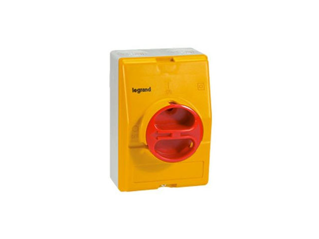 Interruptor Seccionador IP 65-IK07 Tetrapolar Neutro a la Izquierda 25A. 22183 — Legrand — Legrand